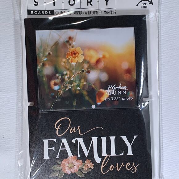 P Graham Dunn "Our Family Loves" Story Board Linkable Stand-Up Photo Frame New - Picture 2 of 7